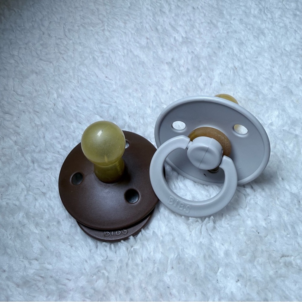 BIBS - Brown and Gray Pacifier Set - NWT